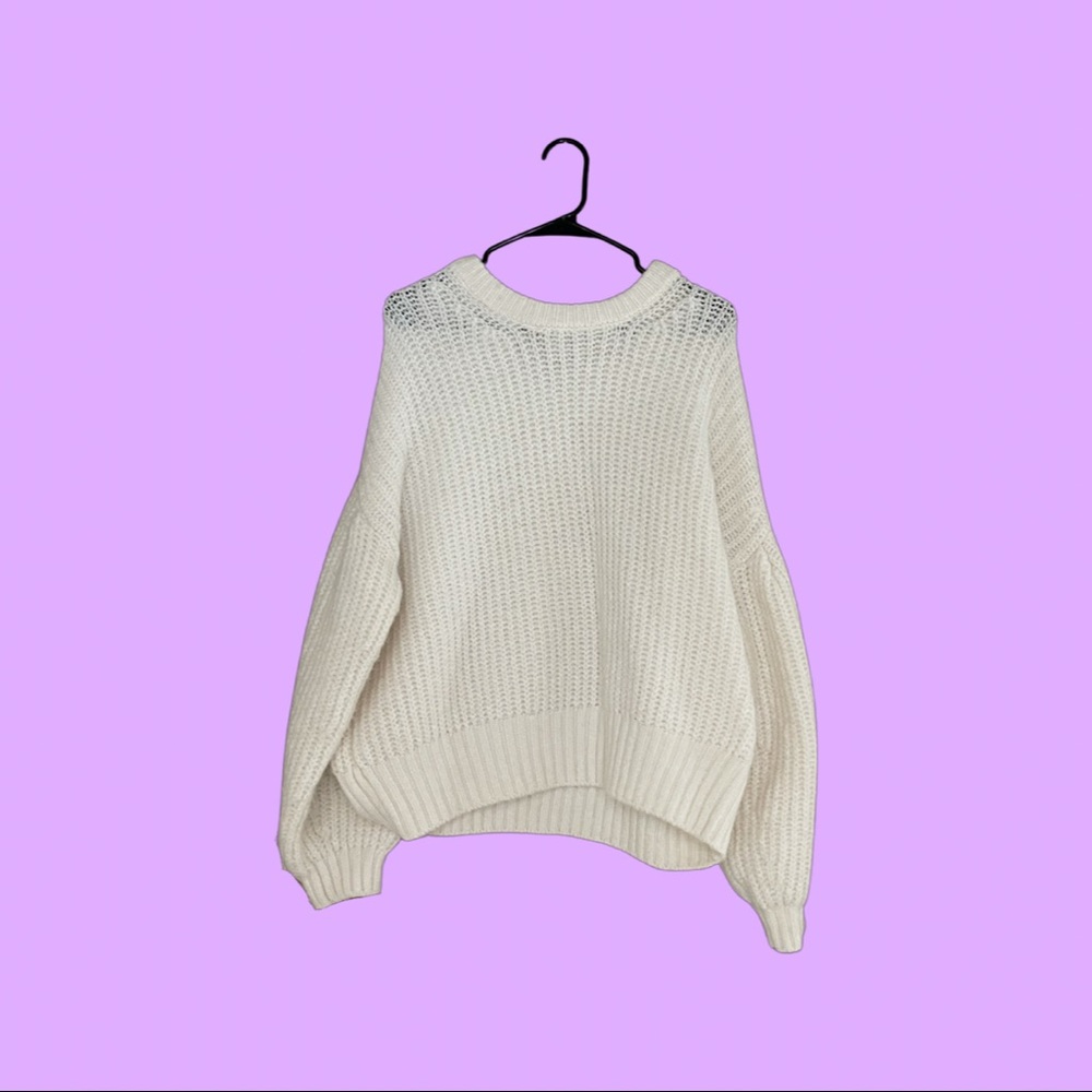 Knitted White Sweater